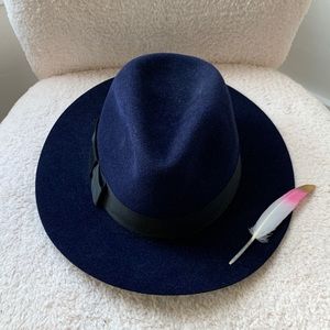 Navy Women’s Fur Felt Fedora